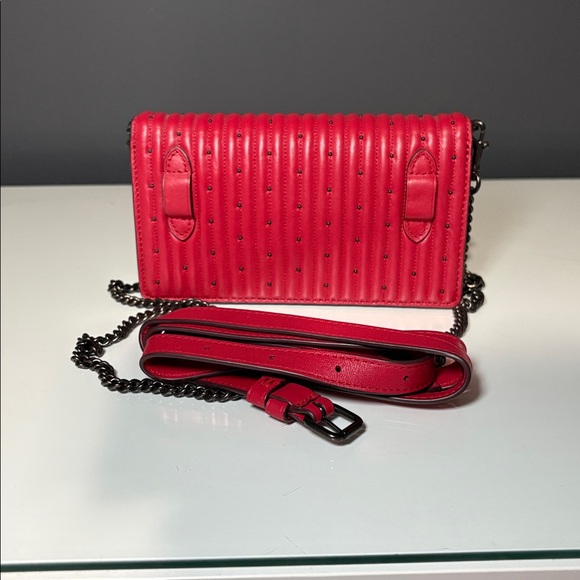 Coach Red Studded Crossbody Bag - Picture 3 of 5